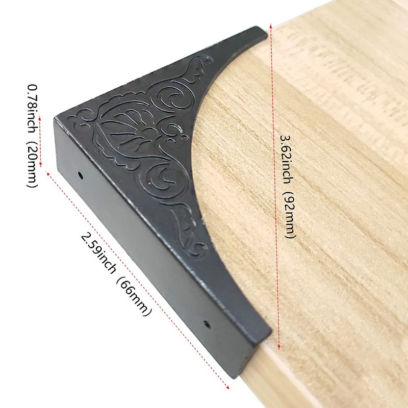 glrovazas Antique Metal Box Corner Protector 4 Pcs Antique Zinc