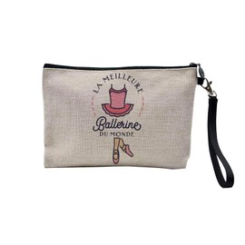 Canvas Bag - Le Best Le Meilleur du Monde Passion Work Leisure Sport Collegue Family - Linen Look Cosmetic Bag - Toiletry Bag - Purse, Ballerina, Cosmetic bag