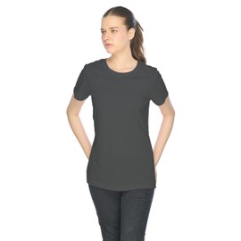 JustBlanks Ladies Ultra Soft 100% Cotton Jersey Racerback Gym Running Yoga Sleeveless Tank Top for Women - Charcoal - M