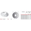 10 Set of Rosettes Heater Collars White 22 mm