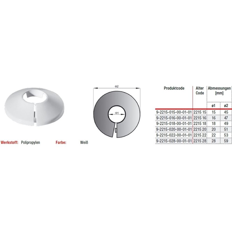 10 Set of Rosettes Heater Collars White 22 mm