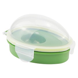 LNQ LUNIQI Plastic Avocado Storage Box, 1 Piece Transparent Container for Avocado, Fridge Storage Avocado, Fruit Storage Box for Home Kitchen, Green