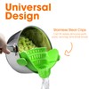 Cheer Collection Silicone Clip on Pot Strainer, Heat-resistant Snap-On Strainer