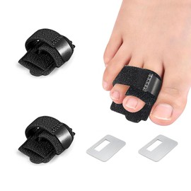 2 Stück Hammerzehen Korrektur, Hammerzehen Korrektoren, Hammerzeh Korrektur, Krallenzehen Korrektur, für Korrigieren Gekrümmte Zehen,Zeh Gebrochen,Damen & Herren(Schwarz)