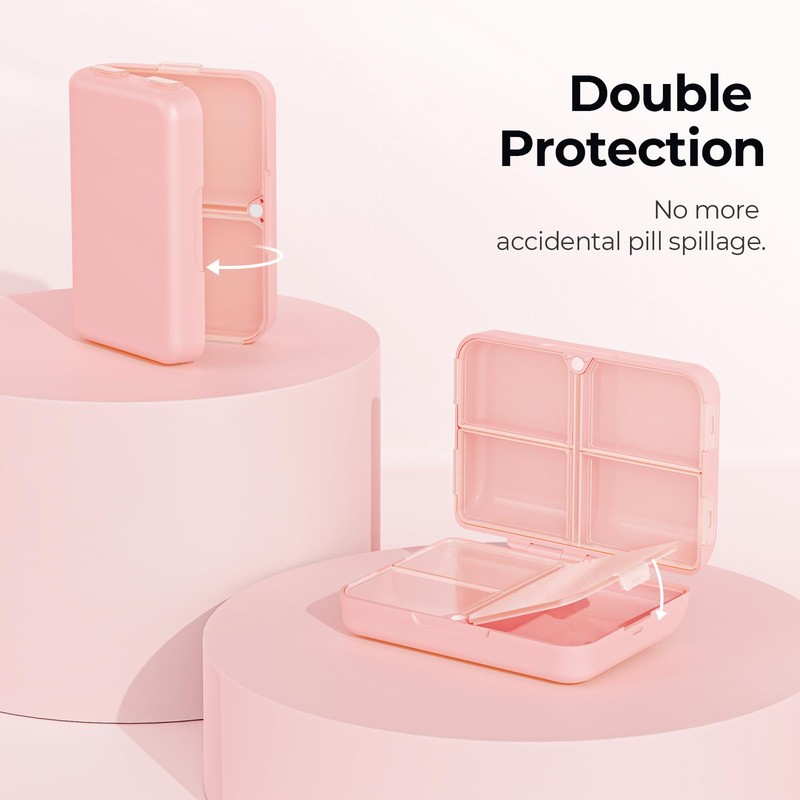 AUVON Daily Pill Organizer Fit with Your Purse or Pocket,