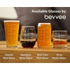 Bevvee Wine Measuring Cup - Stemless Wine Glass - Engraved