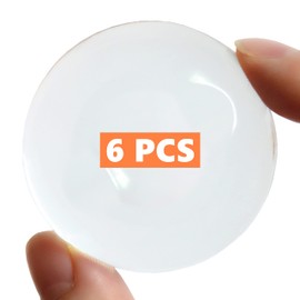 Strongest Door Stopper(6 PCS, 1.97“), Yunshan Clear Rubber Door Stops Wall Protector, Self Adhesive Door Handle Knob Wall Shield Bumper Guard for Wall Fridge Cabinets Headboard(Round)