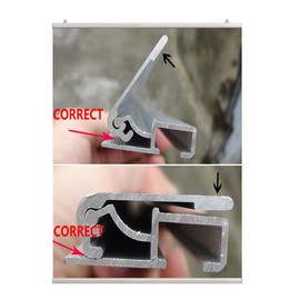 Banner Poster Rails Hanger Aluminum Rails Hanging Sign Frame Wall and Window Ceiling Hanging (48")