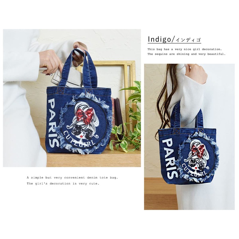 DIVA Rose Women's Tote Bag, Small, Lightweight, Mini Tote Lunch