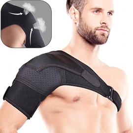 Men Women Shoulder Support Brace Compression Strap, Shoulder Relief Painshoulder Strap Support, Compatible Cold Pad, Dislocated Ac Joint, Sprain, Tendonitis Recovery