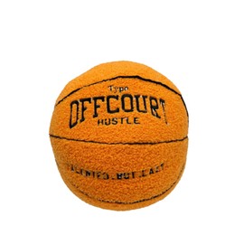 Herfair 3D Offcourt Basketball Cushion 25 cm Basketball Pillow Soft Basketball Plush Ball Decoration Room Basketball Gifts for Boys Girls (Orange)