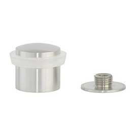 EVI Herrajes 04020228BCBAM Evi Fittings I-202/28-B – Pack of 2 Door Stopps with Screw Base,Stainless Steel, White Rubber
