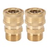 2Pcs Pure Copper M22 High Pressure Washer Fitting Adapter 3/8