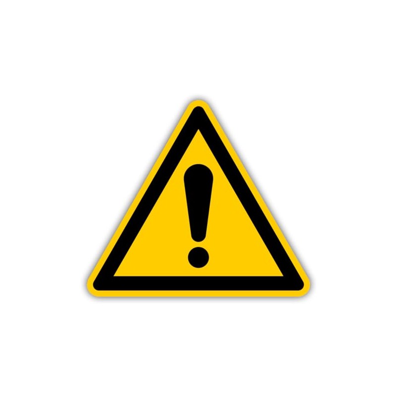 Sticker Warning Sign "General Warning Sign" Film According to ISO