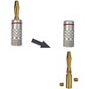 AMIUKON 24K Gold Plated Banana Plug Speaker Cable Connector Aluminum