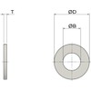 M10 (10mm) Flat Washer Form A - A2 Grade Stainless