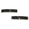 Pair of Rectangle Shaped Clip-in End Barrettes, Hair Slides with