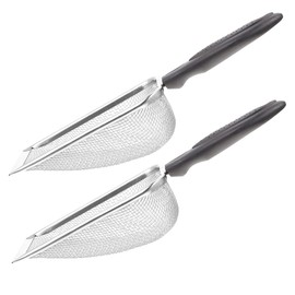 BESPORTBLE 2pcs Stainless Steel Reptile Litter Shovel Ergonomic Sand Sifter for Terrarium Cleaning and Practical Reptile Accessories for Bedding and Manure Removal