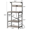SUPERJARE Kitchen Bakers Rack with Power Outlet, Coffee Bar Table