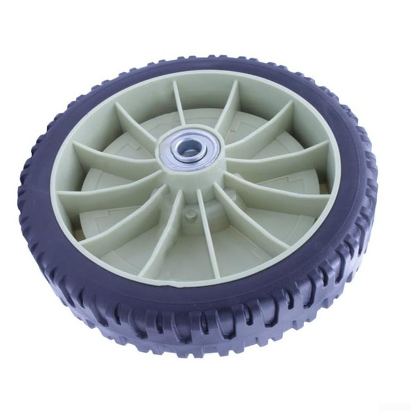 SPORTARC Universal Rubber Lawn Mower Wheel 19.5cm Black/White