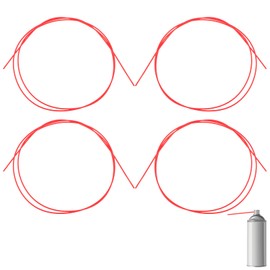 Bremorou 4 Pcs Red Flexible Spray Can Replacement Straws, PP Material, Long & Flexible, Standard Size, Multi-Purpose