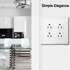 OKAWYC Double Duplex Outlet Light Switch Cover Luca Metal Wall