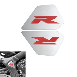 GFARDMOTO Motorcycle Frame Slider Cover for Honda CBR650R CB650R 2019-2024, Stainless Steel Frame Filler Side Panel Cover, Replacement Trim Covers Badge (Red)