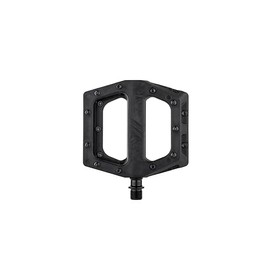 Dmr V11 Flat Mountain Bike Pedals - All Black, Steel Axle/Pair Lightweight Nylon Composite Plastic MTB Cycling Part Downhill Freeride Ride Trail Dirt Jump Cycle Wide Platform Tuneable Pin Grip