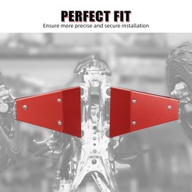 NICECNC A-Arm Skid Plates 6061-T6 Aluminum Compatible with Yamaha Raptor 700 YFM700 2013 2015-2024, Raptor 700 YFM700R 2006 2007 2008 2014, Heavy-Duty Suspension Protectors, Red CNC-Machined Guards