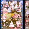 Topeedy 9 Sheet Pink Christmas Window Sticker, Double-Side Window Clings