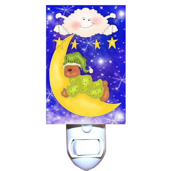 Gotham Decor Celestial Sleepy Teddy Bear Decorative Night Light