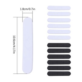 ZZLBZN Hat Size Reducers, 10Pcs Sizing Tape, Inserts to Make Smaller, Black and White Sweatband for Caps, Adjust Headgear Girth