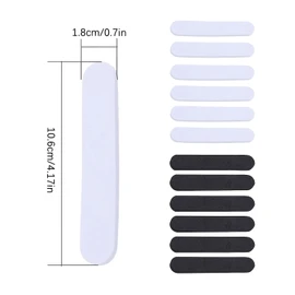ZZLBZN Hat Size Reducers, 10Pcs Sizing Tape, Inserts to Make Smaller, Black and White Sweatband for Caps, Adjust Headgear Girth