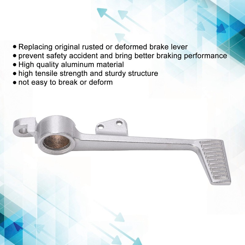 Motorcycle Rear Brake Lever Foot Pedal Silver CNC Aluminium Replacement