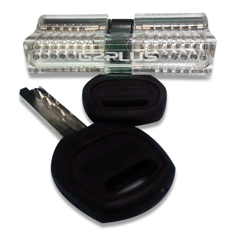 G2PLUS Visible Cylinder Lock See Through Transparent Practice Padlock for