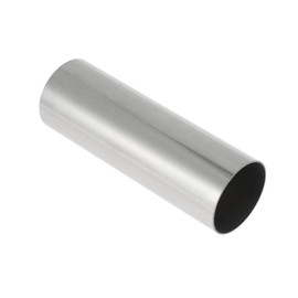 Motoforti 2" OD 150mm/5.9inch Length Straight Exhaust Pipe Tube T316 Stainless Steel Car Tubing Piping Surface Polishing Silver Tone