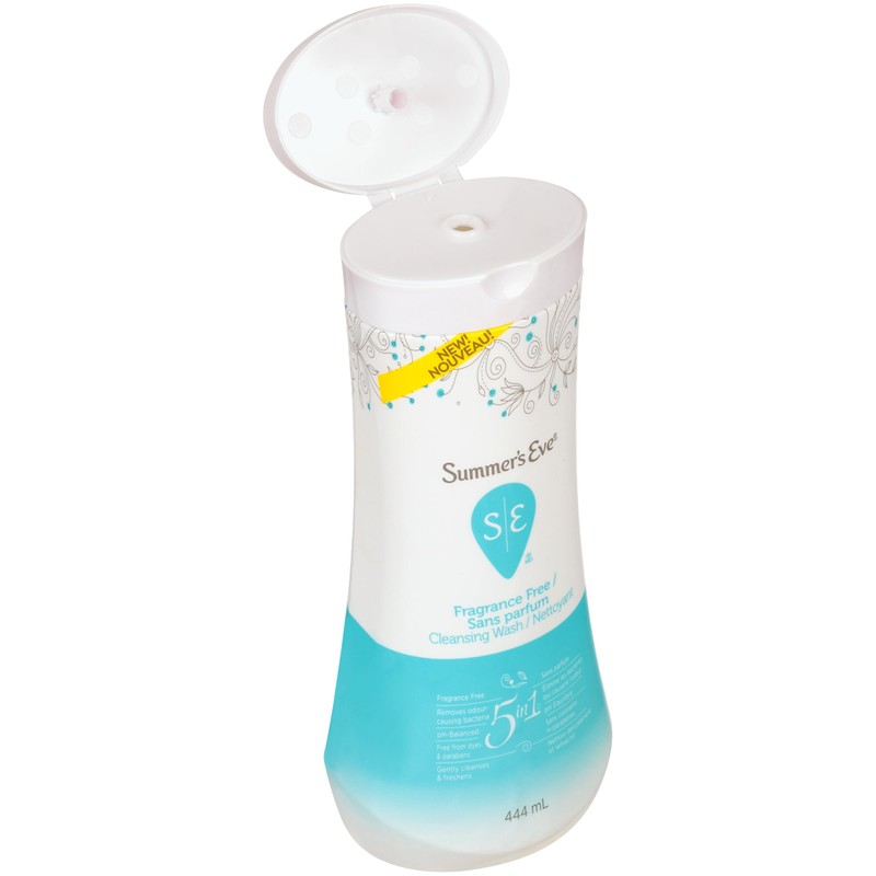 Summer's Eve Cleansing Wash, 5-in-1, Fragrance Free, 444 ml