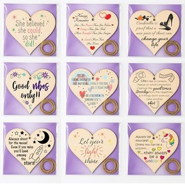 Pack of Decorative Wooden Heart Plaqued – Make Your Own Set of Inspirational Quote Wall Art Hearts – Rustic Hanging Sign for Home, Office, Bedroom, or Gift Giving