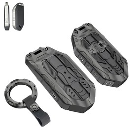 Zinc Alloy Key Fob Cover Case Protector for kia, Keychain, Accessories Compatible with Kia Telluride, Sorento, K5 GT-Line 5 Buttons Key Fob (Black)