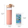 Yomious 20 Oz Borosilicate Glass Water Bottles with Silicone Sleeve