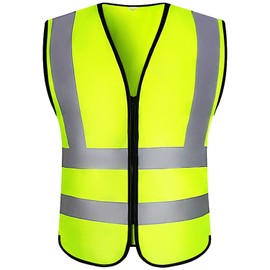 Oyayubi Oyayubi Warnwesten Auto Pannenweste, 2022 Gelb Warnweste mit Rei?verschluss und 360 Grad Reflektierende Streifen, Neongelb Sicherheitsweste, Waschbar Reflektierend Weste, Herren Frauen, Pkw, LKW