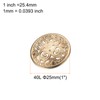 sourcing map 30pcs 40L Metal Round Hollow Sewing Buttons 25mm