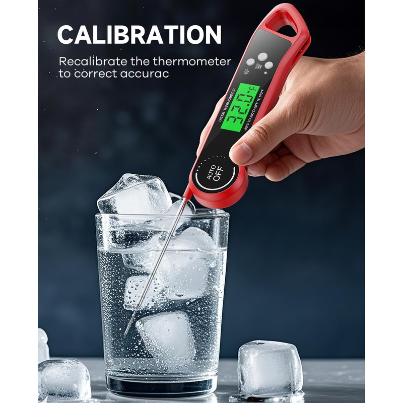 SILVLF Meat Thermometer Digital, Instant Read Thermometer with Backlight, Calibration