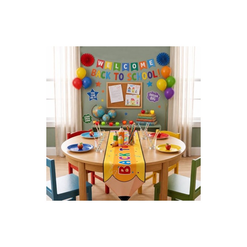 3 Pcs Back to School Table Runner First Day of