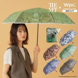 Wpc. [Vinyl Umbrella] Metropolitan Museum of Art Masterpiece Umbrella, Mini Renoir/Chrysanthemum Bouquet, Folding Umbrella, Clutch Case Included, Parent Ribs 19.3 inches (49 cm), Women's, Painting
