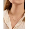 Pernille Corydon Gold Mini Coins Necklace Brushed Surface Link Chain