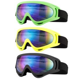 SixYard Ski Goggles, Motorcycle Goggles, 3 Pack Snowboard Snow Goggles for Men Women Adult Youth (Style 3)
