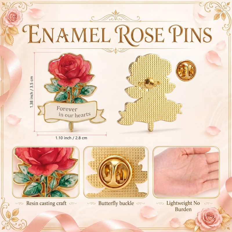 Misdary 50 Pcs Funeral Favors for Guest Memorial Funeral Rose