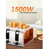 4 Slice Toaster, 1500W Extra-Wide Slot Toaster, for Bagel, Bread,