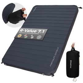 KingCamp 4-Season Self-Inflating Sleeping Pad, Comfortable Camping Pad with 3D Side Walls, Modular Connection Design, and 2-in-1 Inflatable Sack Pump – Easy to Carry and Self-Inflating